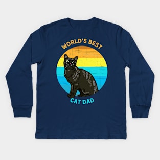 World's Best Cat Dad Kids Long Sleeve T-Shirt